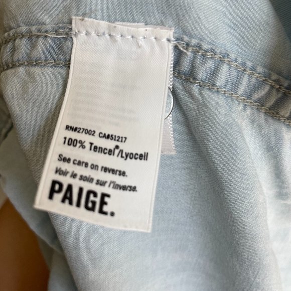Paige Denim Light Blue button down shirt - Size: S - Picture 4 of 5